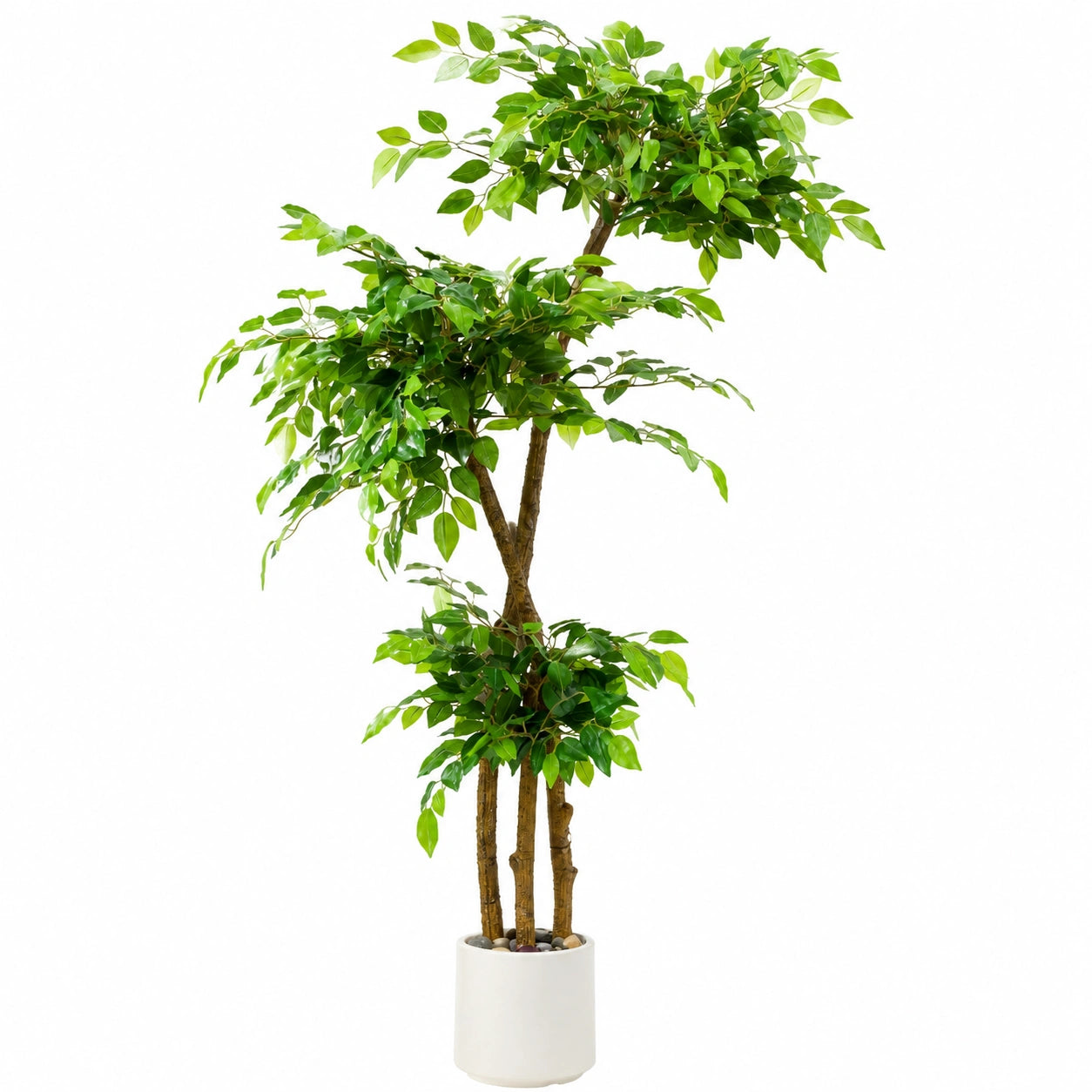 Árbol artificial de 150 cm con maceta blanca