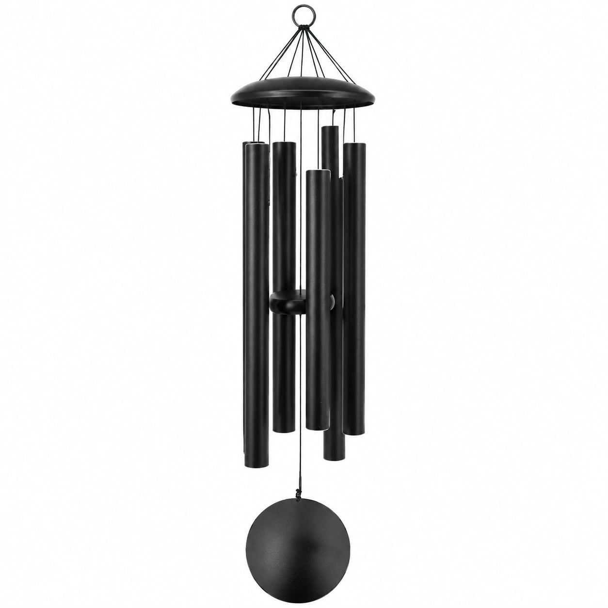 Campana de Viento Tubular Negra 90cm