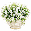 Arreglo Floral Artificial con Flores Blancas en Maceta Decorativa