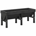 Cajón Elevado para Jardinería 120x40x80 cm Antracita