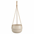 Macetero Colgante Beige con Cuerda para Interior y Exterior