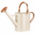 Regadera Metálica Decorativa 8L Crema y Cobre